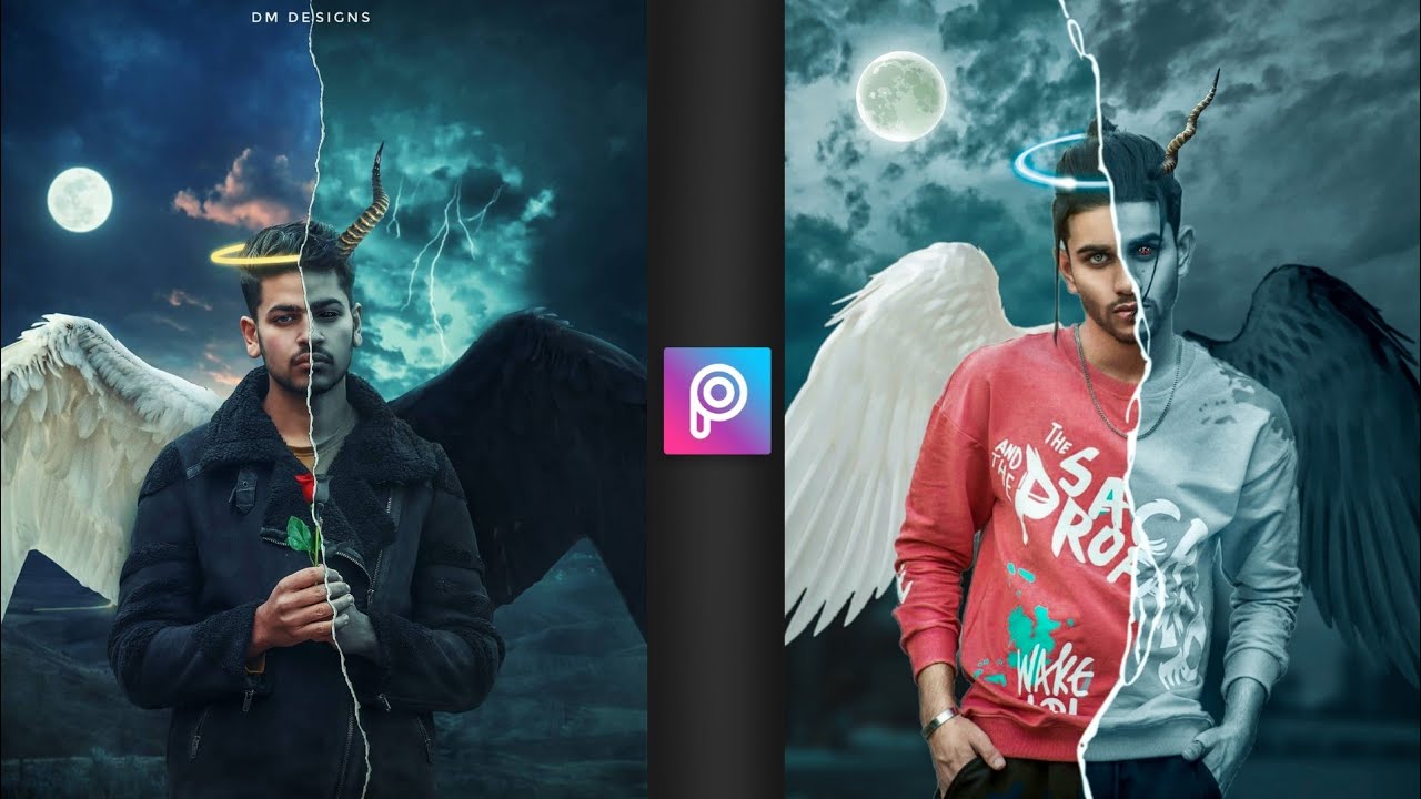 angel vs devil photo editing background download - DJ PHOTO EDITING